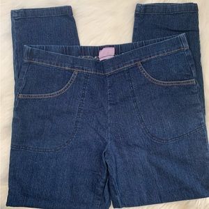 Real Size Blue Denim Jean Jeggings 2 Pocket Size Large